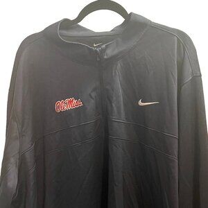 3XL Nike Dri-Fit Ole Miss Pull-Over Jacket Standard Fit 1/4 zip- Navy